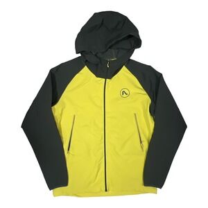 Flylow Jacket Men's Size Large Yellow gray Full Zip Lightweight